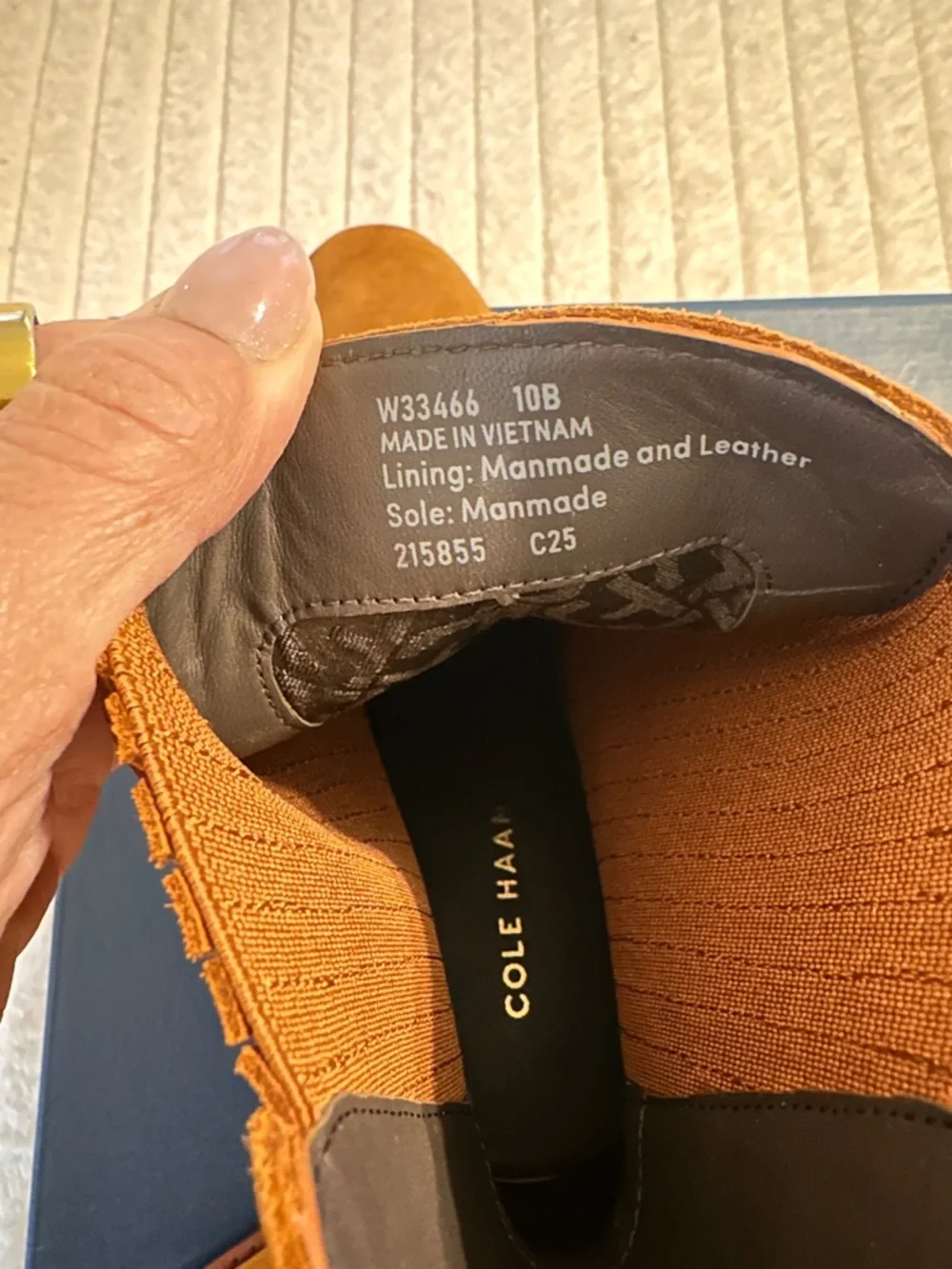 Cole Haan Suede Janelle Chelsea Ankle Boot in Tan Brown - Picture 7 of 7